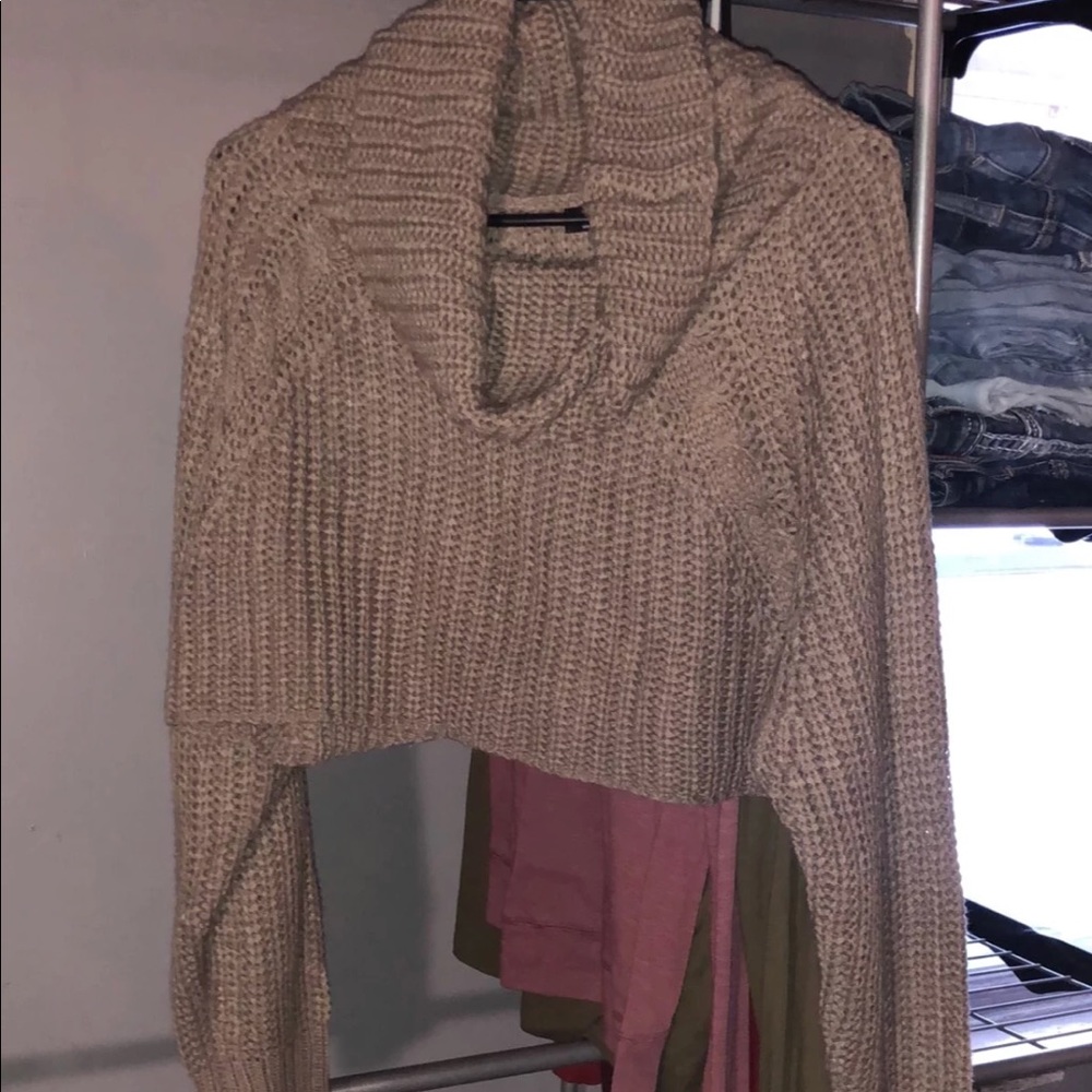Fashion Nova cropped funnel neck sweater
